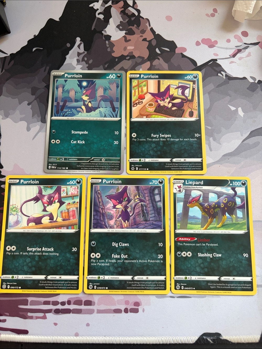 Purrloin & Liepard Collection Lot | 5 Pokémon Cards | ✨5/$25✨